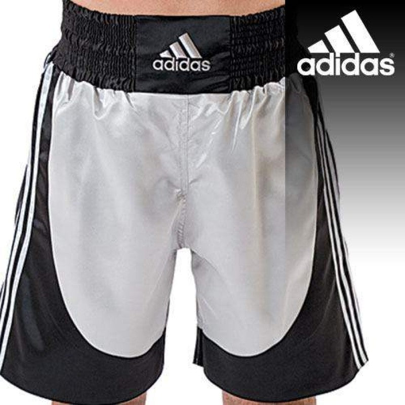 Adidas Martial Arts Adult Black Silver MMA Muay Thai & Boxing Shorts ADISMB03 RDA