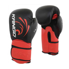 Load image into Gallery viewer, Kango Martial Arts Unisex Adult Red Black Leather Boxing Gloves WS

