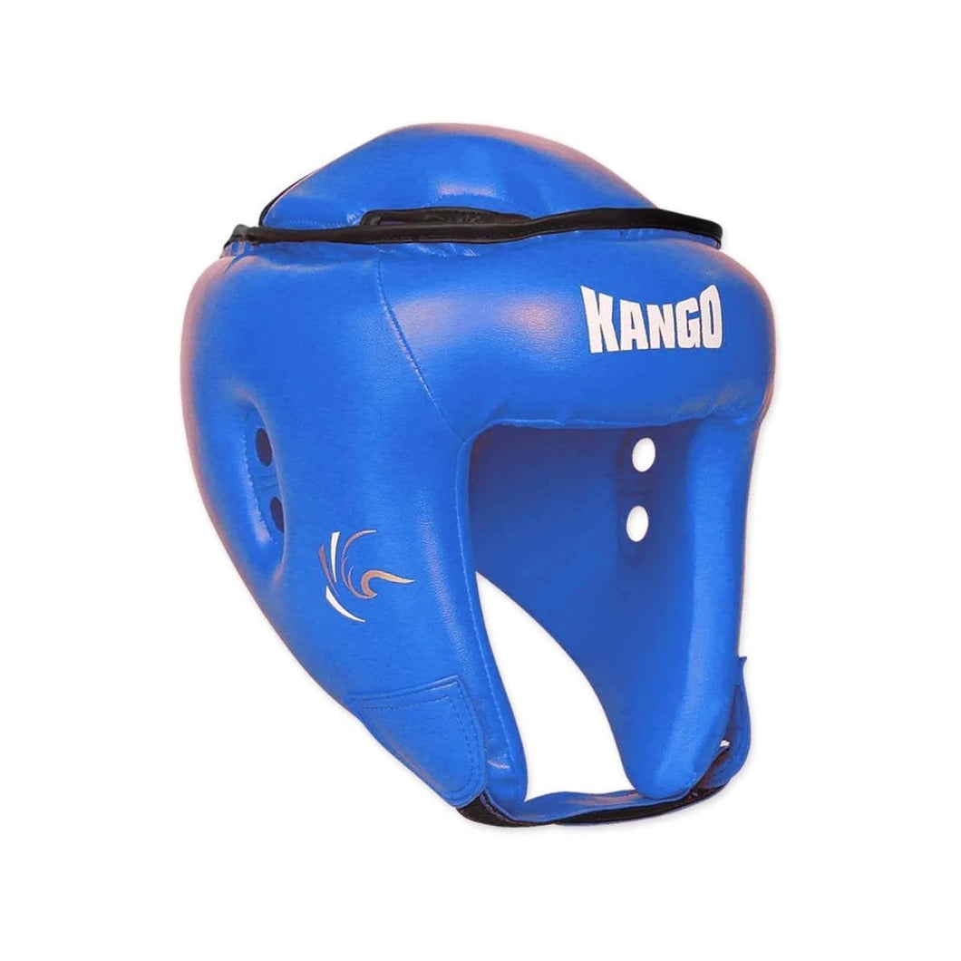 Kango Martial Arts Unisex Adult Blue Leather Head Guard WS