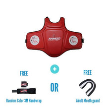 Load image into Gallery viewer, Kango Martial Arts Unisex Adult Red Chest Guard + 3 Meters Bandage or Mouth Guard WS
