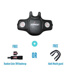Load image into Gallery viewer, Kango Martial Arts Unisex Adult Black Chest Guard + 3 Meters Bandage or Mouth Guard WS
