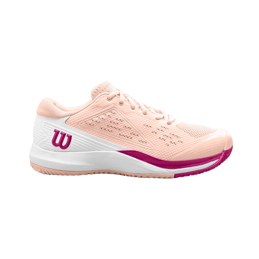 Wilson Rush Pro Ace Scallop Junior & Ladies Pink White Tennis Shoes