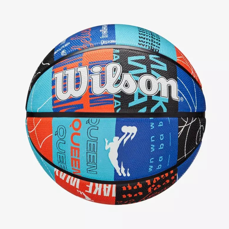 Wilson WNBA Heir DNA Size 6 Outdoor Blue Orange Basketball WS