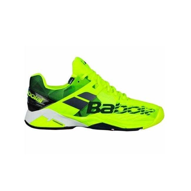Babolat Propulse Fury Clay Men Neon Yellow Black Tennis Shoes