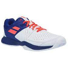 Load image into Gallery viewer, Babolat Pulsion All Court Adult White Blue Tennis Shoes
