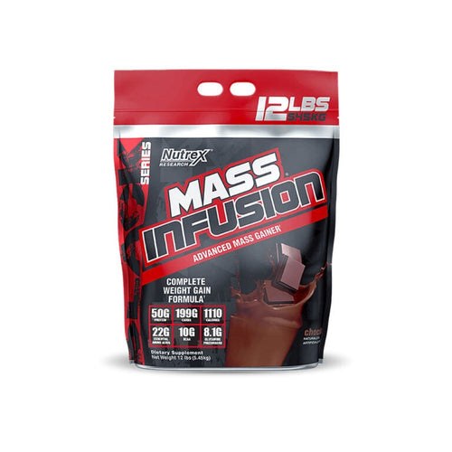 Nutrex Mass Infusion 50g Protein Per Serving Mass Gainer 5KG Powder 19 Servings WS