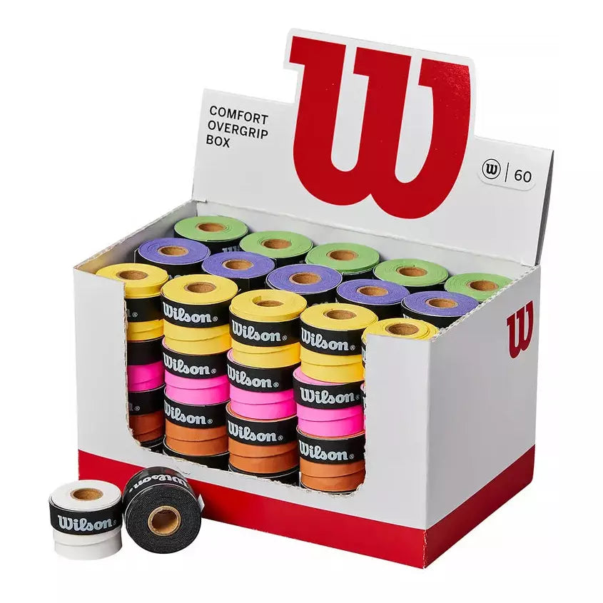Wilson 60 Ultra Overgrips Box for Padel & Tennis Rackets WS