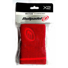 Load image into Gallery viewer, Bullpadel Red &amp; Black wristbands 2 pieces
