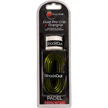 Load image into Gallery viewer, Shockout Double layered Pro Padel Black Yellow Grip &amp; FREE Overgrip
