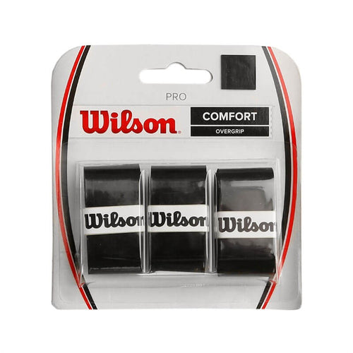 Wilson Pro Comfort Black Overgrips PACK 3X for Padel rackets