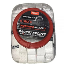 Load image into Gallery viewer, NOX White Padel Racket &quot;PERFORATED&quot; Overgrips 3X
